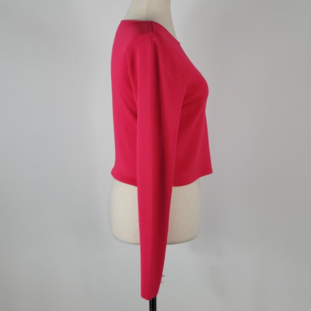 BAR III pretty in paint cropped top pink Sz L NEW - Picture 2 of 6